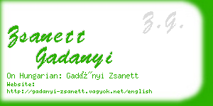 zsanett gadanyi business card